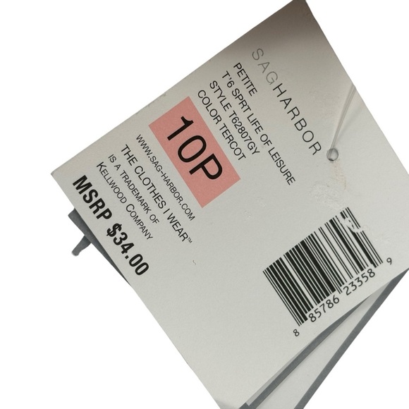 New Gorgeous Vibrant Coral Wide Leg Linen Blend Cropped Comfort Pants Size 10P - Picture 4 of 14